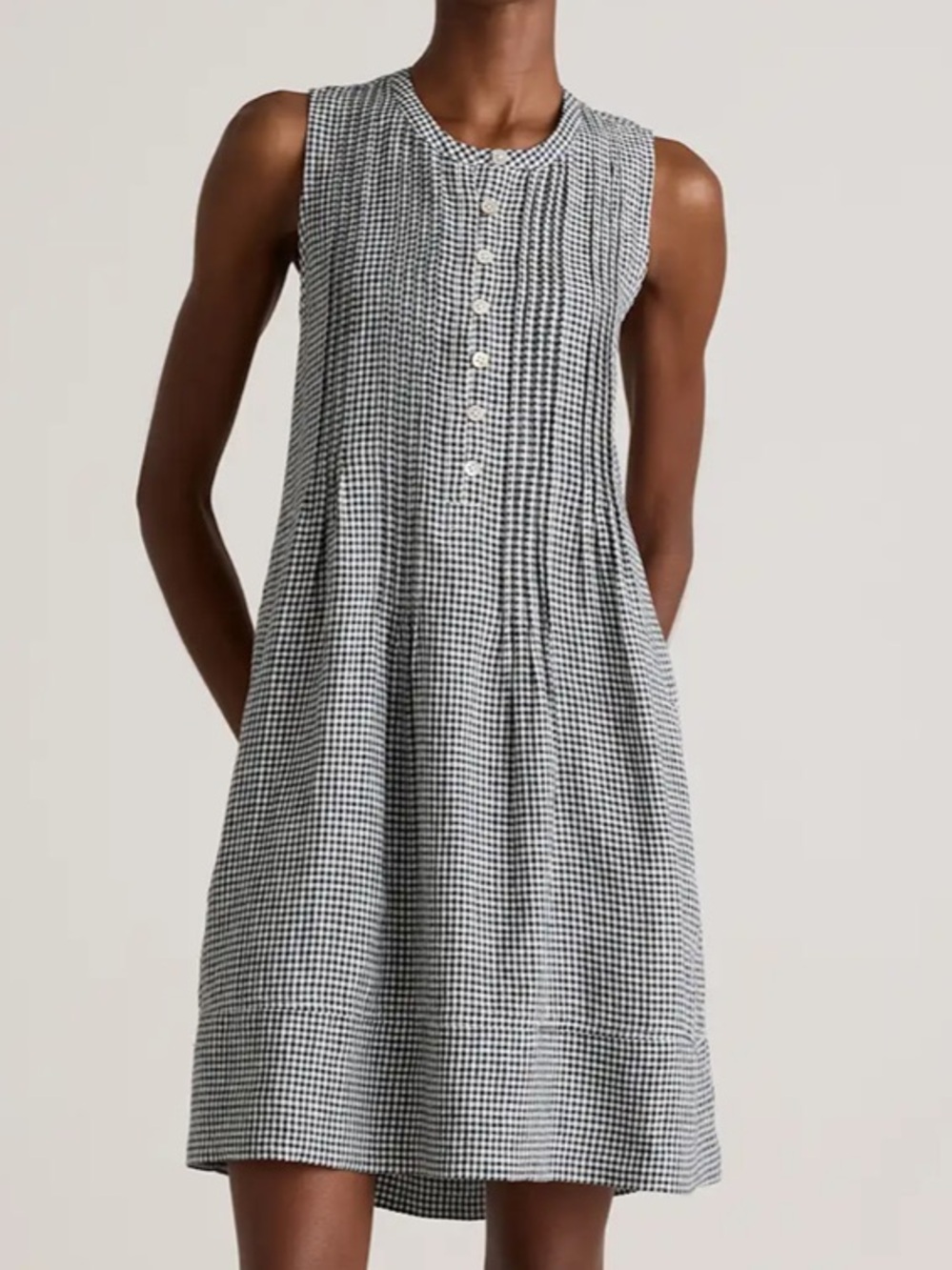 Quince 100% European Linen Sleeveless Swing Dress